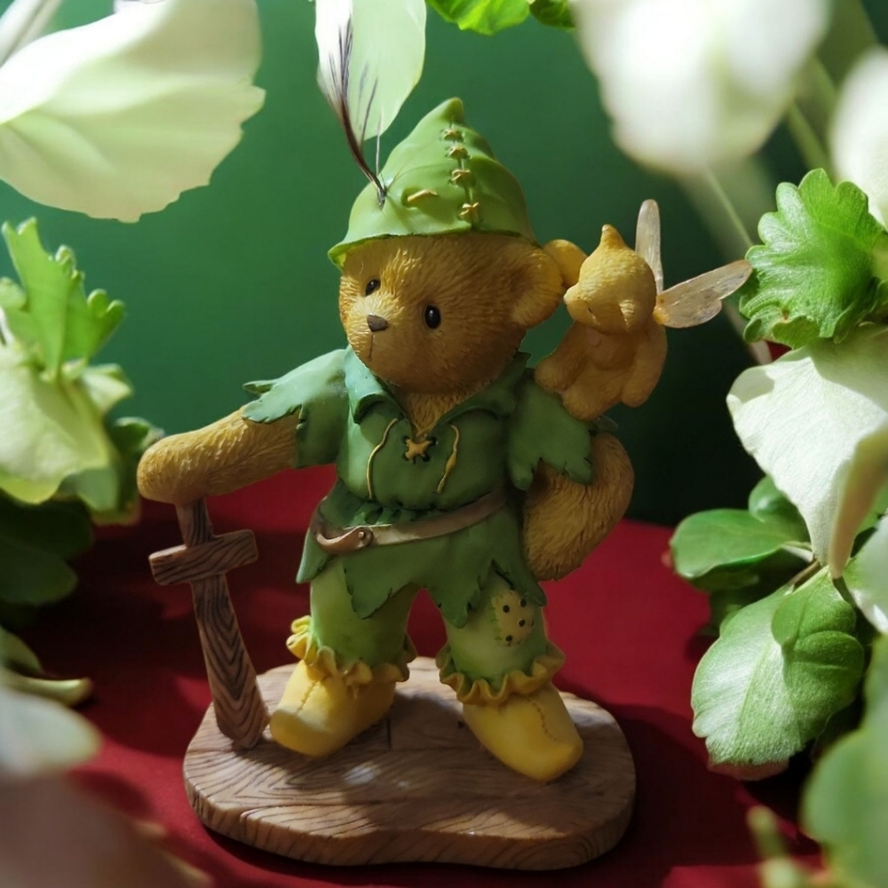 Vtg 97 Cherished Teddies Brett Neverland #302457 Peter Pan Tinkerbell Fantasy - Picture 3 of 9